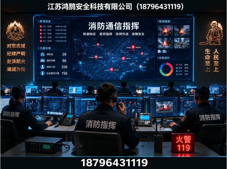 宜昌消防通信指挥展示图